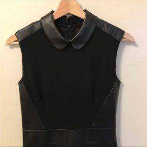 The Kooples Leather Collar Mini Dress